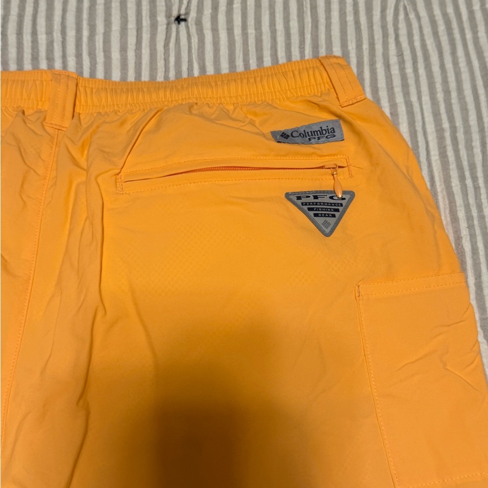 Columbia Bright Orange Cargo Shorts